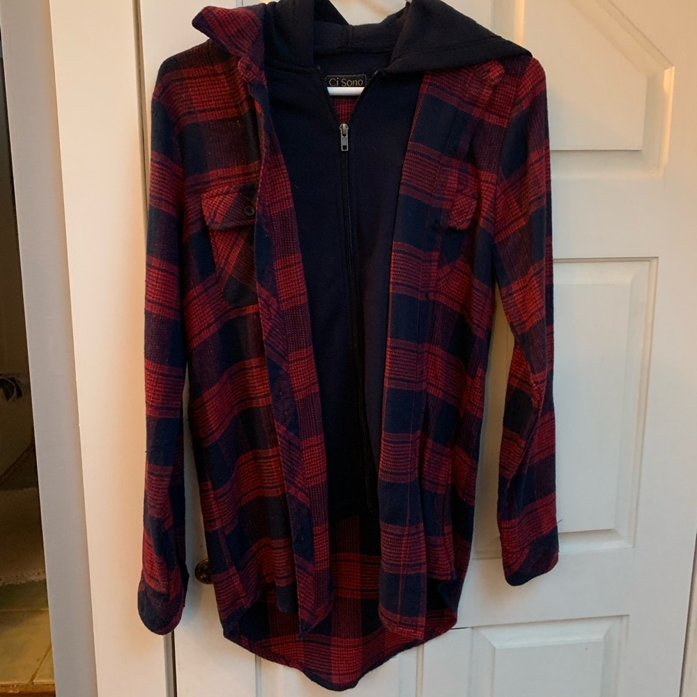 Red & Dark Blue Flannel